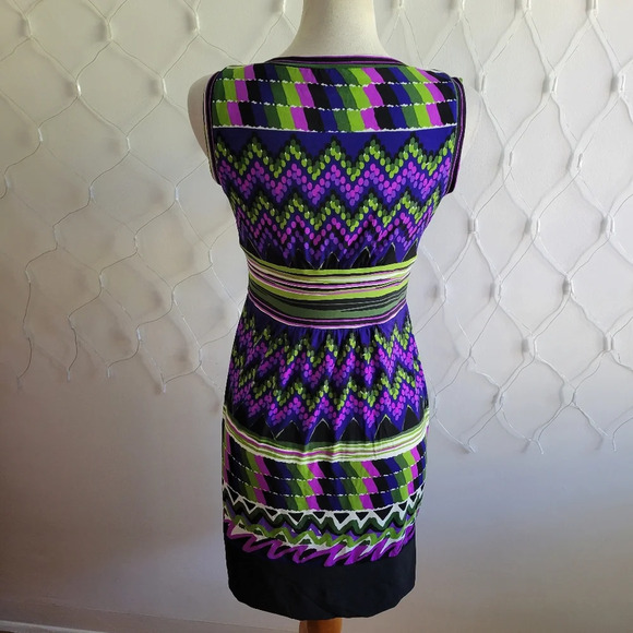 °Sandra Darren Shift Dress / Colorful / Size 4 - Picture 4 of 5